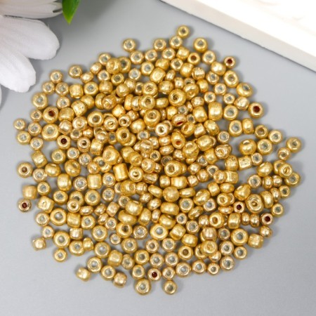 Round beads 6/0 "gold" 20 g