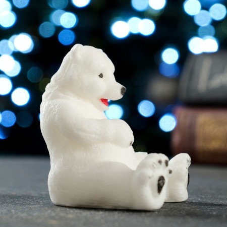 New Year's figure soap "Bear with a paw on the belly" 75gr-3