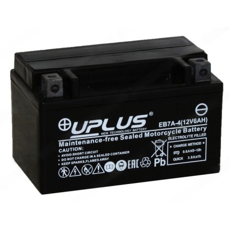 The battery Uplus High Performance 6 Ah, direct polarity