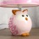 Lamp children's ceramics "Pink bird" 1x40W E14 20x20x30 cm Risalux