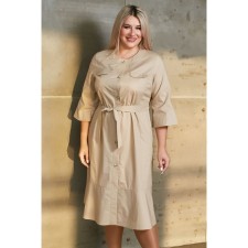 Female dress, size 62, beige color