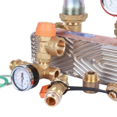 SDG-0038-182501 pumping group, heat exchanger 18 plates, without a pump, thermal insulation-3