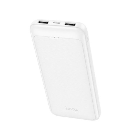 External battery Hoco J111, 10,000 mAh, 2 USB, 2 A, display, white-1