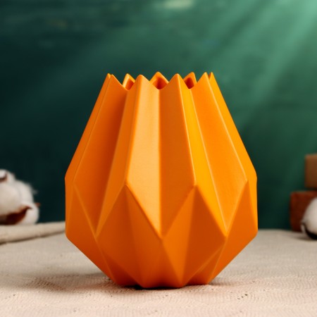 Kashpo - Vase "Triangles" 14x7x7cm, Orange-1