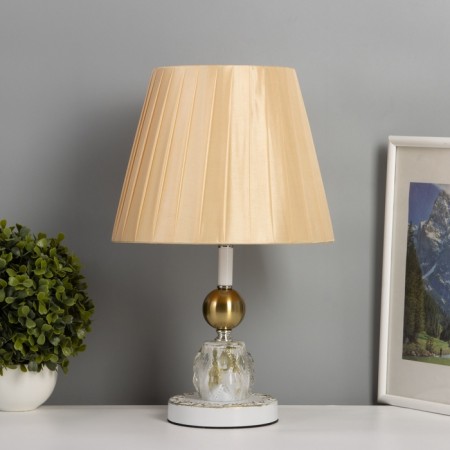 Table lamp "Course" 1x40W E27+LED 5W backlight gold 25x25x40cm