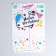Topper "Happy Birthday", white color