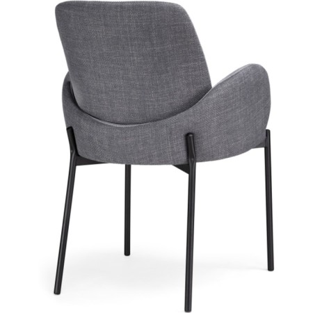 Chair on a metal frame Azuku metal/fabric, black/gray 58x52x83 cm-3