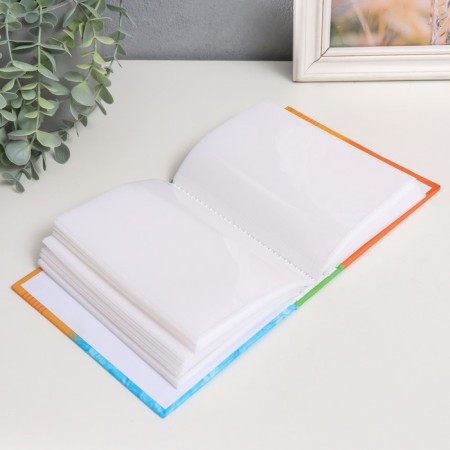 Photo album in 100 photos 10x15 cm, plastic. Pure Ultramarine sheets pineapple-2