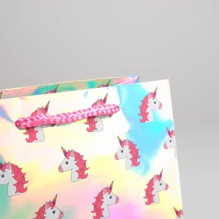 Gift holographic package, packaging, “unicorn”, 18 x 23 x 10 cm-2