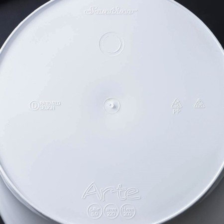 Kashpo for flowers with an insert "Arte", 5 l, white-black color-5
