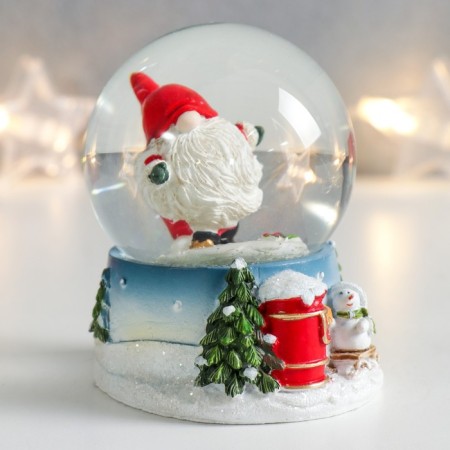 Souvenir Polystone Water Ball "Skrazik Ski" 7x6.7x8.8x cm-1
