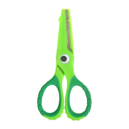 Scissors 13.5cm rubberized handles, rounded ends of the blades, crocodile green calligrata 1058294-1