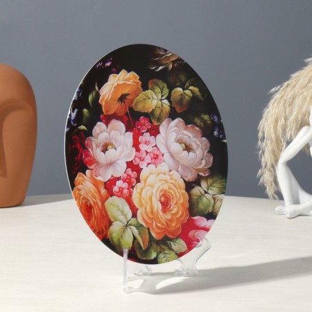 Decorative plate "Zhostovo", type 2, d = 20 cm-2