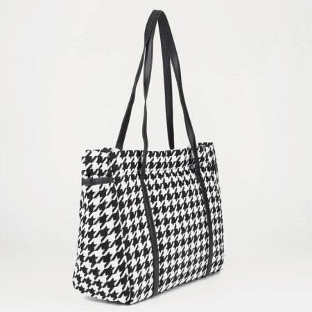 Soper bag with zipper, black color-1