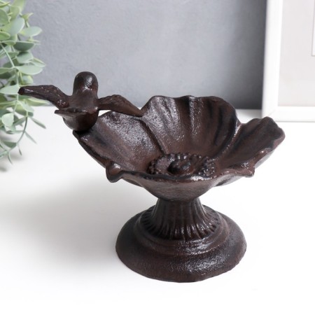 Souvenir cast iron stand "Bird on the flower" 11x14x18 cm-2