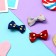 Hair clip "Bow" large peas, 4 cm, mix
