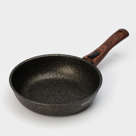 Granit Ultra Black-Gold pan, D = 24 cm, anti-stick coating, glass cover, removable handle-4