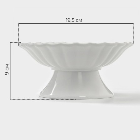 Take for desserts Porcelain Magistro "Flower", D = 21.5 cm-1