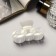 Hair crab "pearl" pigtail, 7 cm, white