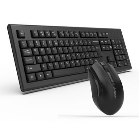 Keyboard + Mouse A4Tech 3000ns Club: Black Mouse: Black USB Wireless Multimedia-1