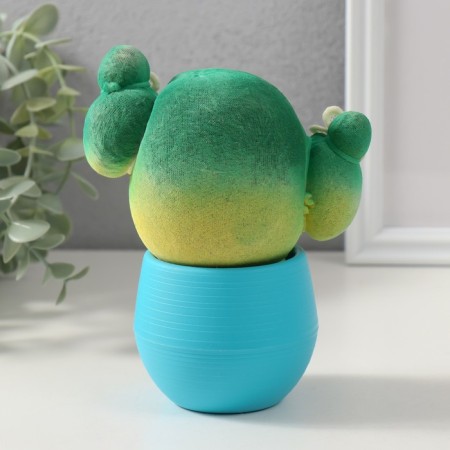 Growing gift Eco -Zhizhivchik "Cactus in a pot" Blue-2