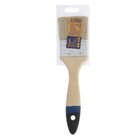 Brush flat tundra, natural bristles, wooden pen, 2 ", 50 mm-4