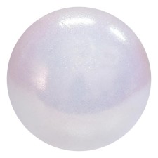 Мяч для художественной гимнастики Pastorelli New Generation GLITTER HV FIG, d=18 см, цвет белый