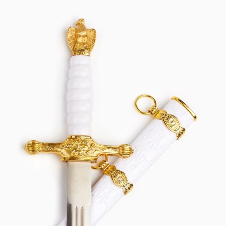 White dagger with gold trim, 35 cm-3