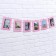 Garland for photographs with junction of Pink, 6 pcs