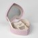 Organizer for decorations portable with the mirror "Casket Unicorn Heart", 17 × 15 × 7 cm, pink color