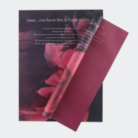 Paper packaging for flowers is double -sided, "peony", 38 x 50 cm