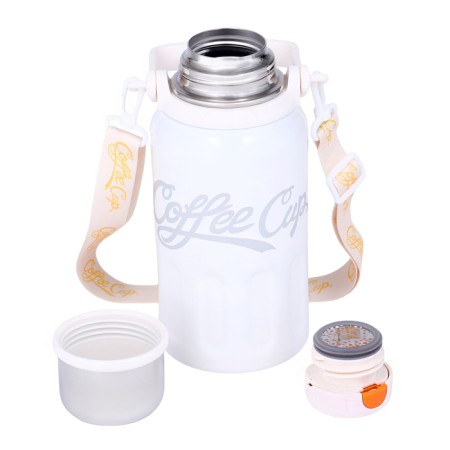 Thermos, 1 l, coffee cup, retains heat 10 hours, white-5