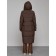 Coat insulated winter female, size 46, dark brown color