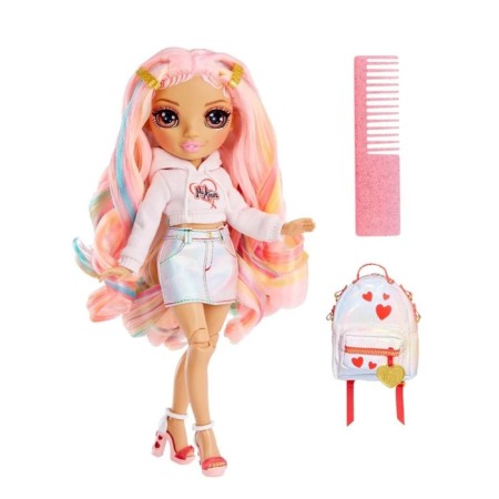 KIA Hart doll, with accessories, 24 cm, Rainbow Junior High, Pink-1