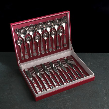 A set of cutlery "Mondial", 30 items, thickness 2.5 mm, decorative box-5