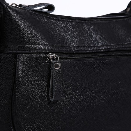 Bag Cross-Bodi with a zipper, black color-3