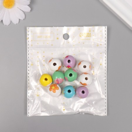 Beads for creativity tree "Easter" set of 10 pcs 1.6x1.6x1.6 cm-3