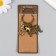 Keychain metal with carbine "Elephants" bronze 6.5 cm