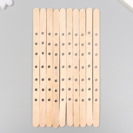 Holder for fastening a wick with 7 holes wood 18x1x0.2 cm-1