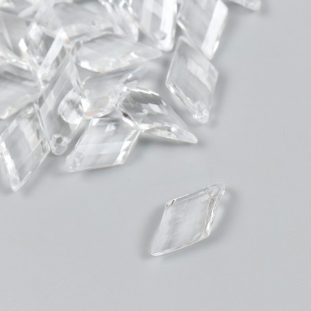 Decor for creativity Plastic "Romb Crystal" transparent color set 20 grams 0.6x1.6x2.3 cm