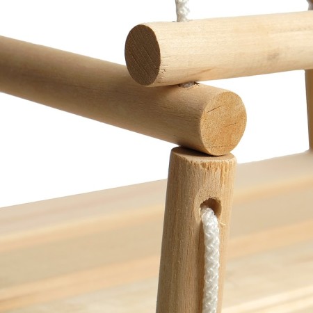 Wooden -suspended chair, seat 28 × 28cm-3