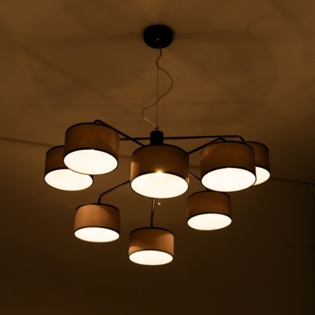 Suspended chandelier Citilux "Form" CL428281, 82x82x45 cm, 8x60W, E27, brown color-24