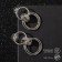 Earrings Metal "Chicago" two rings, silver color