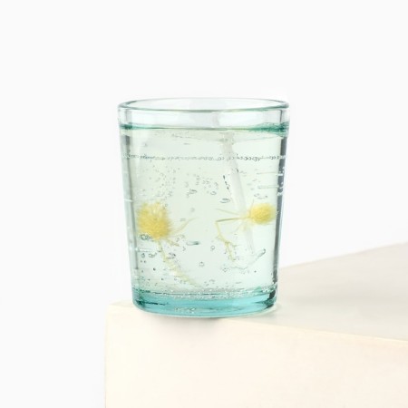 Gel candle in a glass with a decor inside "Flower" 5 x 5 x 6 cm-3