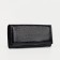 Women's wallet on the button, black color