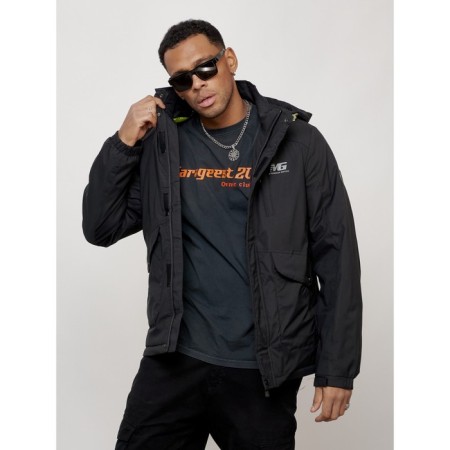 Sports male jacket, size 56, black color-4