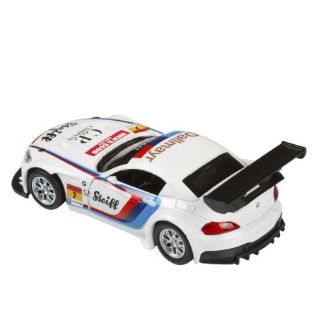 Metal machine BMW Z4 GT3 1:38, inertia, doors open, white color-8