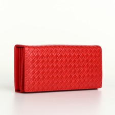 Women's wallet on magnets, red color