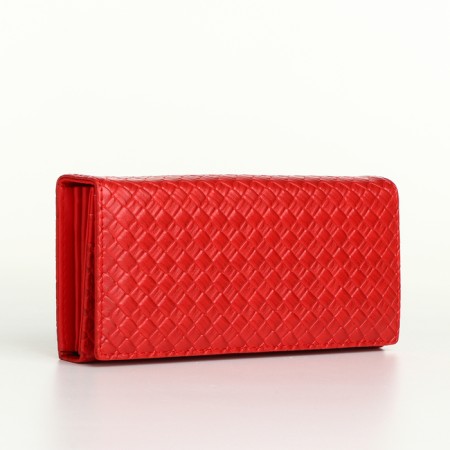 Women's wallet on magnets, red color