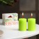A set of candles-stolbiks 2 pcs, 4x6 cm, cinnamon